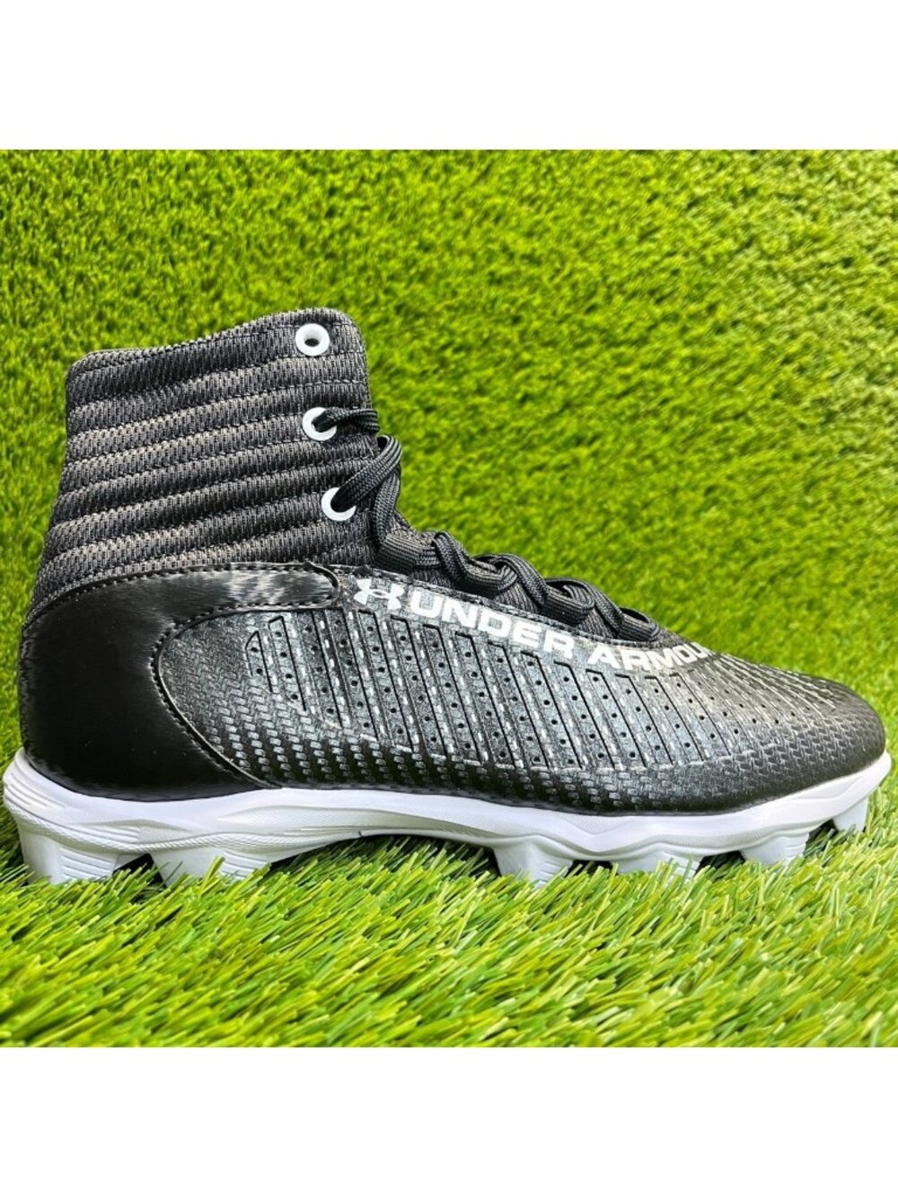 Under Armour Highlight Franchise RM 2.0 Mens Size 8 Black White Football Cleats